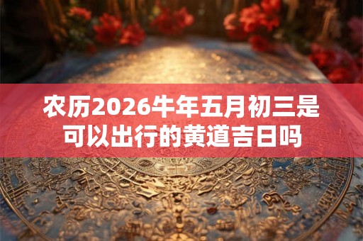 农历2026牛年五月初三是可以出行的黄道吉日吗 农历2026牛年五月初三是可以出行的黄道吉日吗