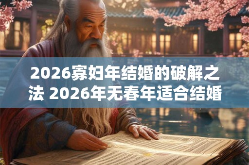 2026寡妇年结婚的破解之法 2026年无春年适合结婚吗