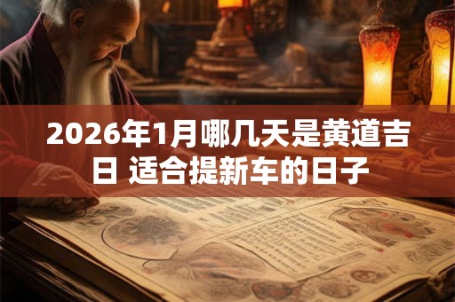 2026年1月哪几天是黄道吉日 适合提新车的日子
