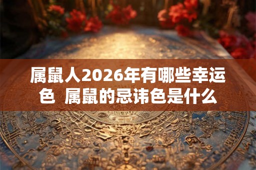 属鼠人2026年有哪些幸运色  属鼠的忌讳色是什么