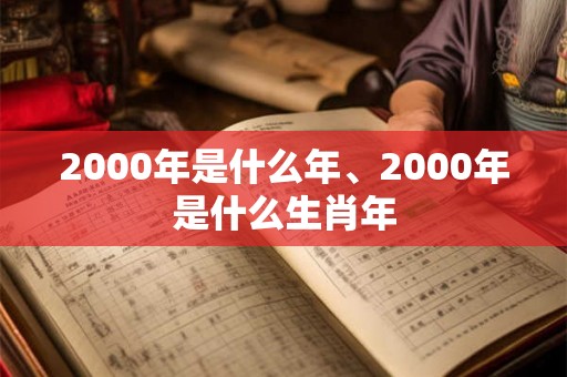 2000年是什么年、2000年是什么生肖年