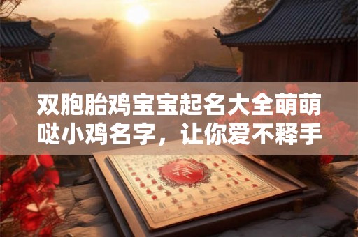 双胞胎鸡宝宝起名大全萌萌哒小鸡名字,让你爱不释手! 双胞胎鸡宝宝起名大全萌萌哒小鸡名字,让你爱不释手!