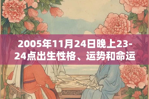 2005年11月24日晚上23-24点出生性格、运势和命运
