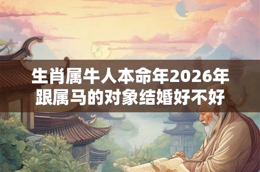生肖属牛人本命年2026年跟属马的对象结婚好不好