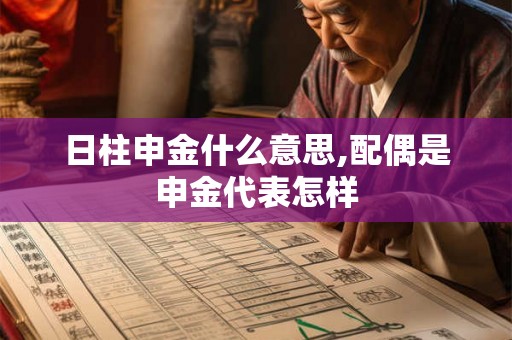 日柱申金什么意思,配偶是申金代表怎样