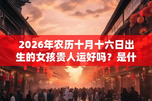 2026年农历十月十六日出生的女孩贵人运好吗？是什么命？