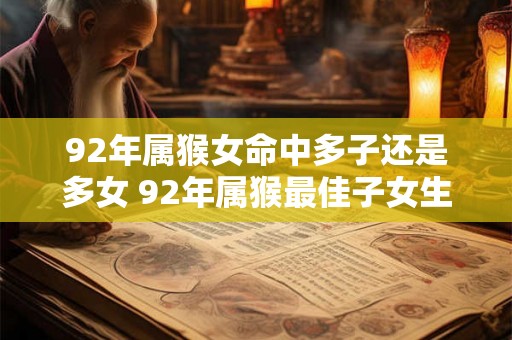 92年属猴女命中多子还是多女 92年属猴最佳子女生肖