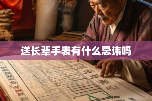 送长辈手表有什么忌讳吗 送长辈手表有什么忌讳吗