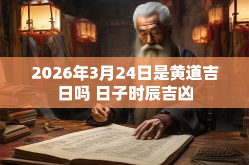 2026年3月24日是黄道吉日吗 日子时辰吉凶