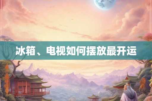 冰箱、电视如何摆放最开运