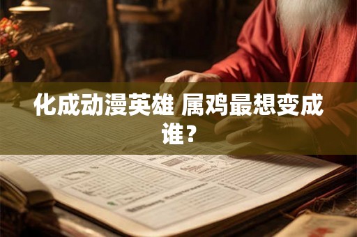 化成动漫英雄 属鸡最想变成谁？