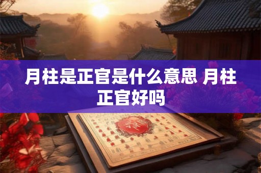 月柱是正官是什么意思 月柱正官好吗