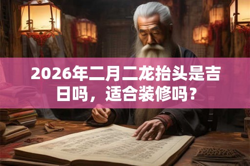 2026年二月二龙抬头是吉日吗，适合装修吗？