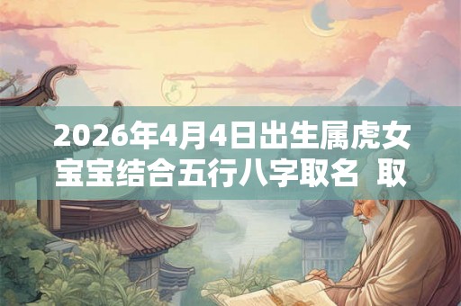 2026年4月4日出生属虎女宝宝结合五行八字取名  取名要注意什么