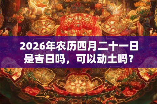2026年农历四月二十一日是吉日吗，可以动土吗？