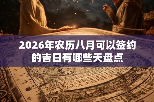 2026年农历八月可以签约的吉日有哪些天盘点
