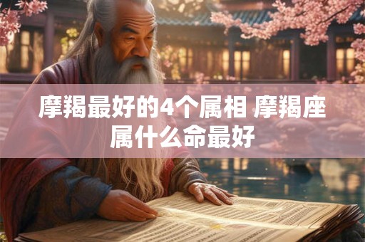 摩羯最好的4个属相 摩羯座属什么命最好