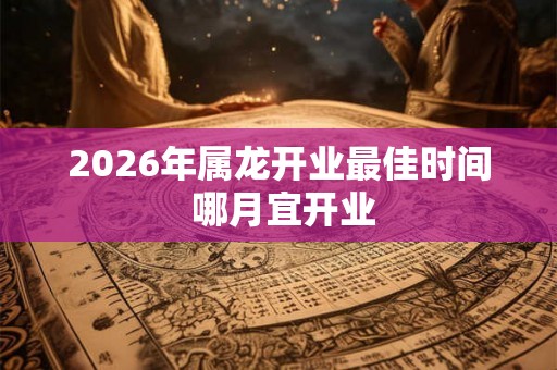 2026年属龙开业最佳时间 哪月宜开业 2026年属龙开业最佳时间 哪月宜开业