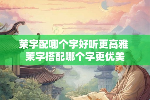 茉字配哪个字好听更高雅 茉字搭配哪个字更优美