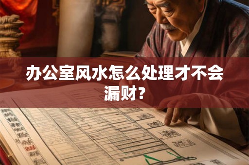 办公室风水怎么处理才不会漏财？