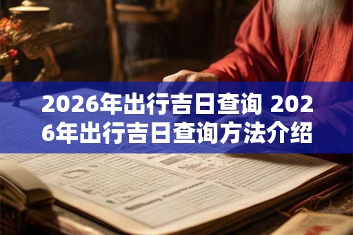 2026年出行吉日查询 2026年出行吉日查询方法介绍