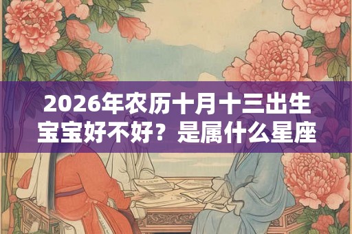 2026年农历十月十三出生宝宝好不好？是属什么星座？