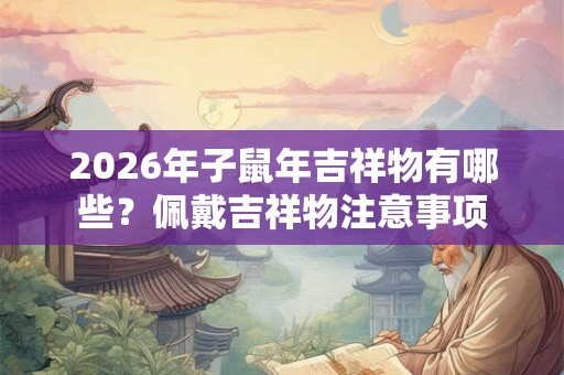 2026年子鼠年吉祥物有哪些?佩戴吉祥物注意事项 2026年子鼠年吉祥物有哪些?佩戴吉祥物注意事项