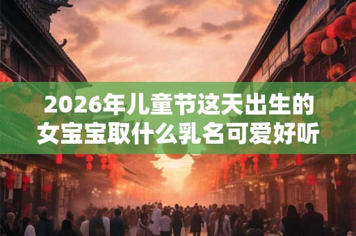 2026年儿童节这天出生的女宝宝取什么乳名可爱好听 2026年儿童节这天出生的女宝宝取什么乳名可爱好听