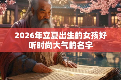 2026年立夏出生的女孩好听时尚大气的名字 2026年立夏出生的女孩好听时尚大气的名字