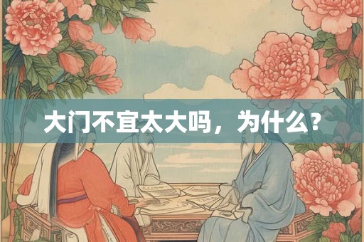大门不宜太大吗，为什么？