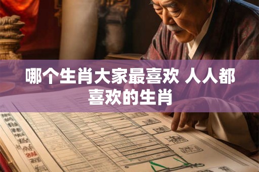 哪个生肖大家最喜欢 人人都喜欢的生肖