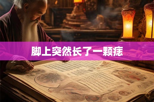 脚上突然长了一颗痣
