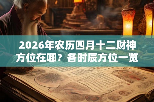 2026年农历四月十二财神方位在哪?各时辰方位一览 2026年农历四月十二财神方位在哪?各时辰方位一览