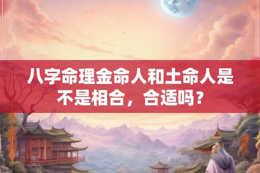 八字命理金命人和土命人是不是相合，合适吗？