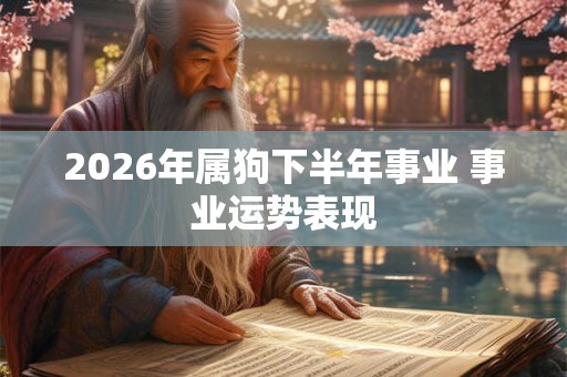 2026年属狗下半年事业 事业运势表现
