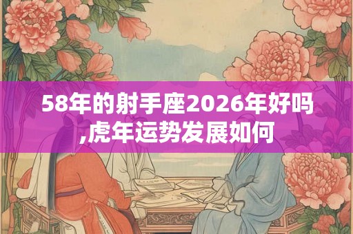 58年的射手座2026年好吗,虎年运势发展如何