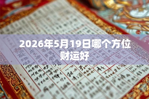 2026年5月19日哪个方位财运好