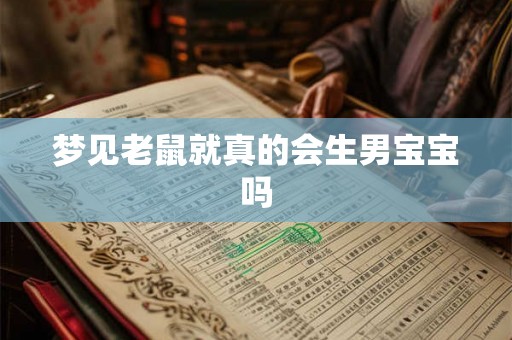 梦见老鼠就真的会生男宝宝吗 梦见老鼠就真的会生男宝宝吗