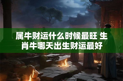 属牛财运什么时候最旺 生肖牛哪天出生财运最好