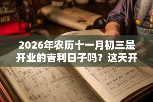 2026年农历十一月初三是开业的吉利日子吗？这天开业好不好？