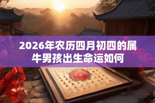 2026年农历四月初四的属牛男孩出生命运如何
