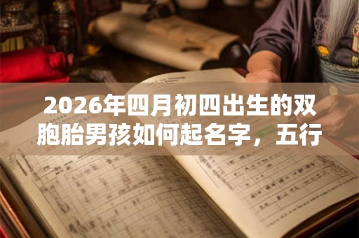 2026年四月初四出生的双胞胎男孩如何起名字，五行属什么