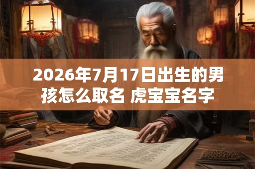 2026年7月17日出生的男孩怎么取名 虎宝宝名字