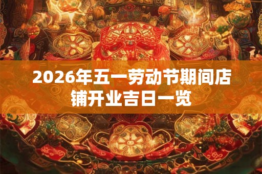 2026年五一劳动节期间店铺开业吉日一览 2026年五一劳动节期间店铺开业吉日一览