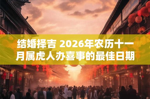 结婚择吉 2026年农历十一月属虎人办喜事的最佳日期查询