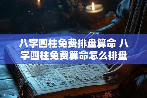 八字四柱免费排盘算命 八字四柱免费算命怎么排盘