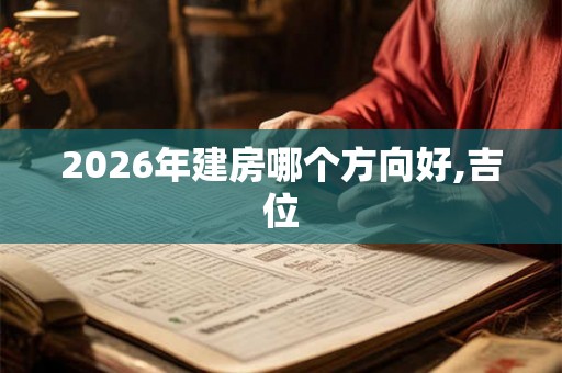 2026年建房哪个方向好,吉位
