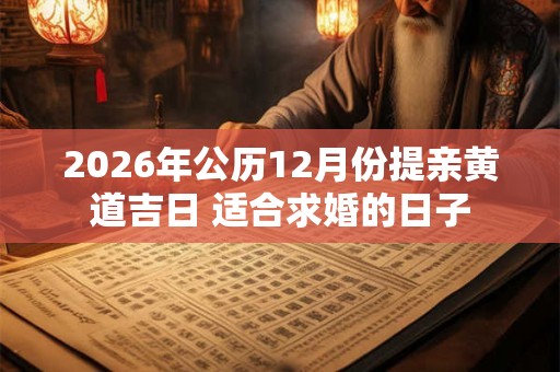 2026年公历12月份提亲黄道吉日 适合求婚的日子 2026年公历12月份提亲黄道吉日 适合求婚的日子