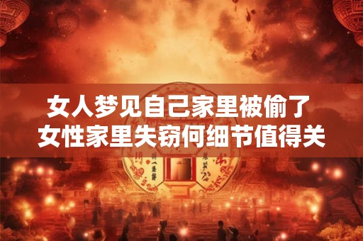 女人梦见自己家里被偷了 女性家里失窃何细节值得关注