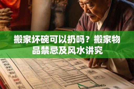 搬家坏碗可以扔吗？搬家物品禁忌及风水讲究